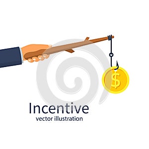 Incentive concept. Business metaphor
