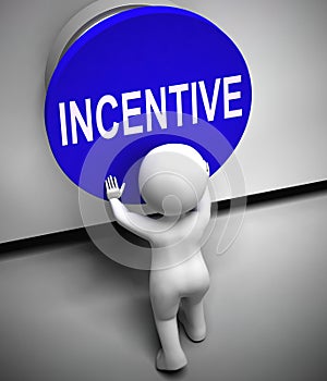 Incentive concept icon Means giving encouragement through enticement - 3d illustration