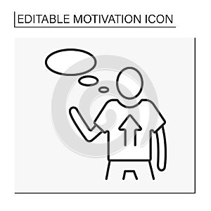 Incentive motivation line icon