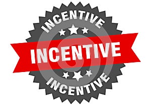 incentive sign. incentive round isolated ribbon label.