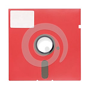 5.25-inch floppy disk or diskette isolated on white