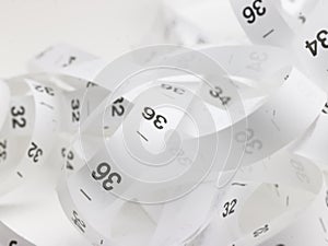 Inch tape with numbers photo