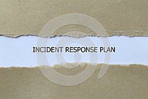 incident response plan on white paper