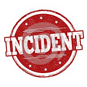 Incident sign or stamp photo
