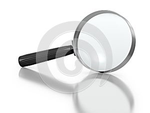 Inclined magnifying glass photo