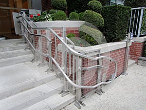 Inclined wheelchair lift.