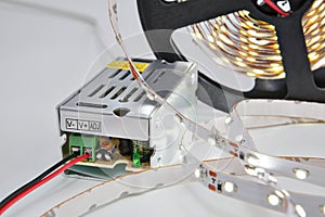 Included light reel LED strips and Power Supply Adapter Driver.
