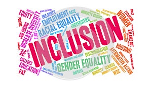 Inclusion animated word cloud