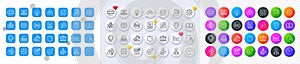 Inclusion, Discrimination and Search employee line icons. For web app, printing. Line icons. Vector