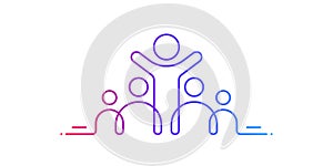 Inclusion and diversity culture equity icon. Group of persons with gender equality. Inclusion infographic symbol. Vector