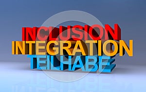 inclusion integration teilhabe on blue