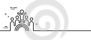 Inclusion line icon. Equity culture sign. Minimal line pattern banner. Vector