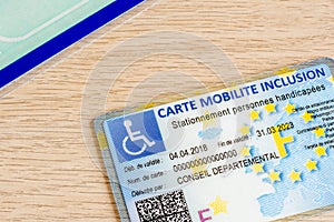 Inclusion mobility card, in France