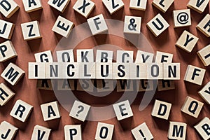 Inclusion word concept on cubes