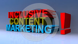 Inclusive content marketing on blue