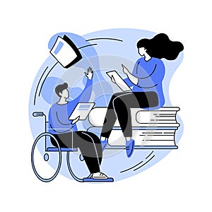 Inclusive education abstract concept vector illustration.