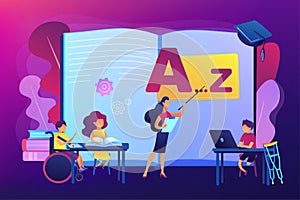 Inclusive education concept vector illustration