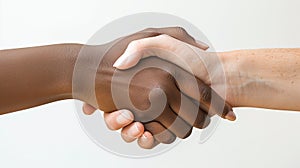 An inclusive image representing friendship and cooperation, with a handshake between individuals of