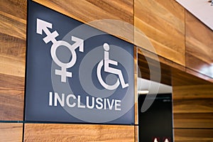 Inclusive Public Restroom Sign