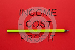 Income Cost Profit