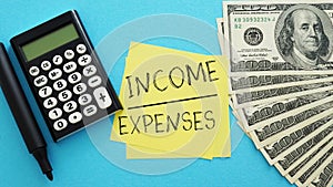 Income expenses. Planning monthly income and account expenses