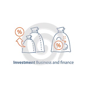 Income growth, fund management, investment strategy, long term investing, loan concept, pension savings