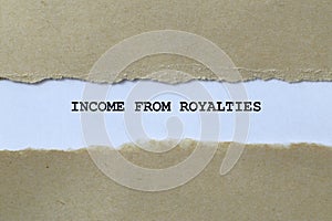 income from royalties on white paper