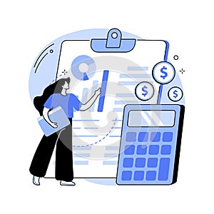 Income statement abstract concept vector illustration.