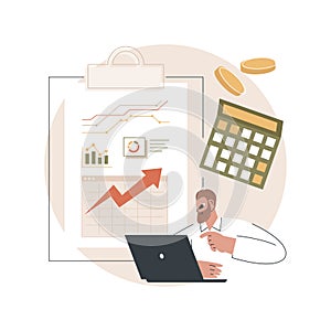 Income statement abstract concept vector illustration.