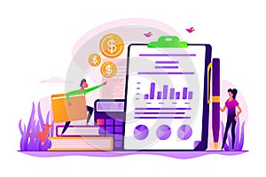 Income statement concept vector illustration