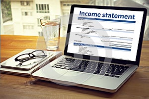 Income Statement Employment Businessman Assessment Balance photo
