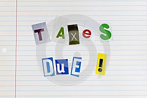 Income tax time due pay up threat liability