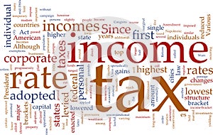 Income tax word cloud