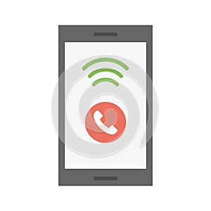 Incoming call Color Vector Icon which can easily modify or edit