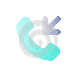 Incoming call flat gradient color ui icon