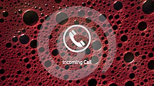 Incoming call glow bubbles red