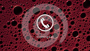 Incoming call sharp bubbles red