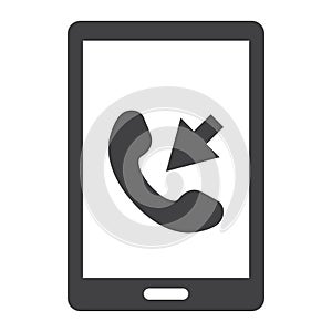 Incoming call solid icon, Contact us and website