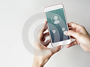 Incoming Mobile Call Communication Concept