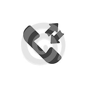 Incoming and outgoing calls vector icon