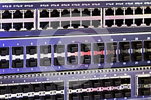 incoming and outgoing outputs of the managed switch