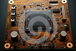 Incomplete PCB top view reveals the absence of essential components