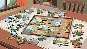 Incompleted puzzle pieces