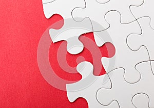 Incompleted white puzzle