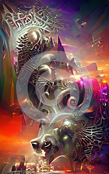 Incomprehensible aliens - abstract digital art