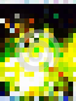 An inconceivable digital pattern of colorful squares photo