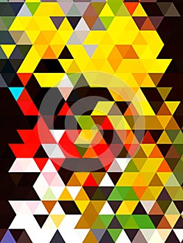 An inconceivable geometric pattern of colorful squares and rectangles