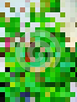 An inconceivable illustration of colorful digital pattern of varied shapes of rectangles photo