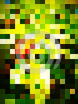 An inconceivable illustration of matchless colorful geometric pattern of rectangles photo
