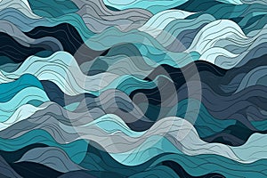 Inconspicuous header with elegant waves, abstract, backgrounds photo
